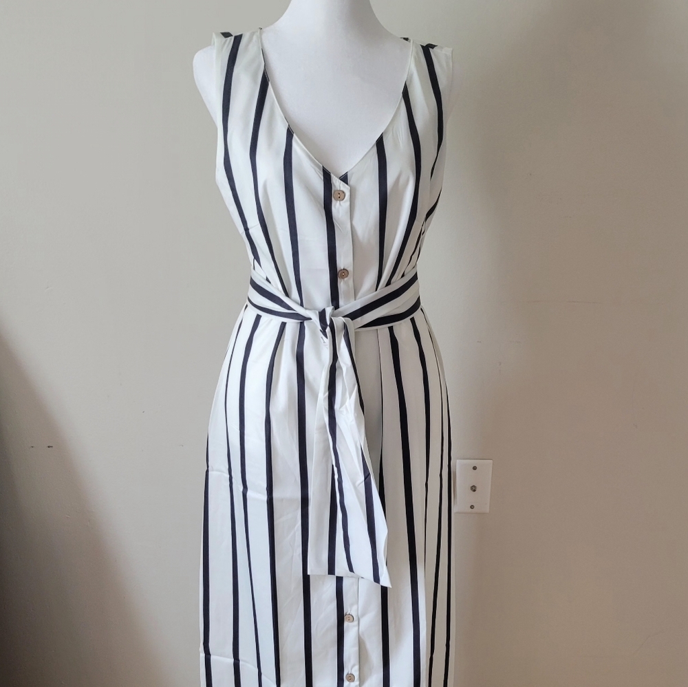 Striped Sleeveless Maxi Dress NWOT